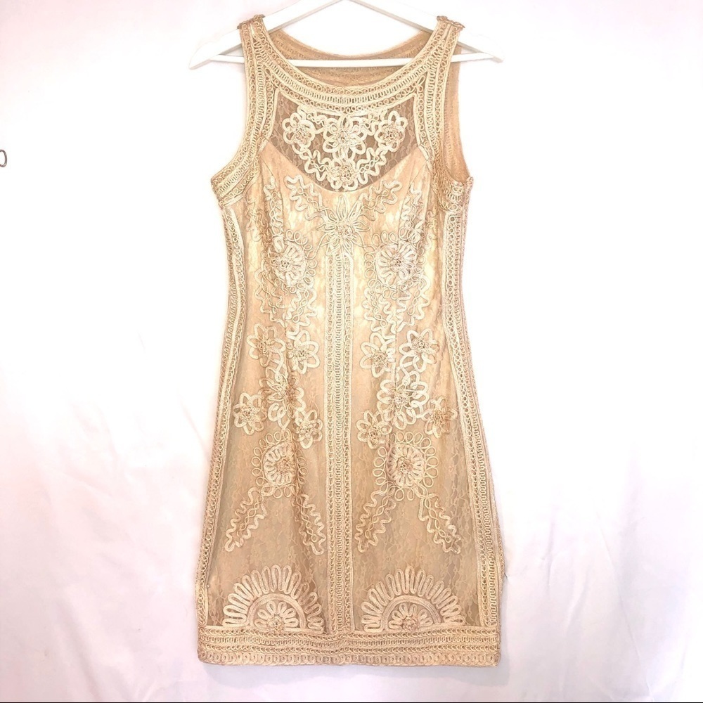 Sue Wong Nocturne Lace and Embroidered Dress